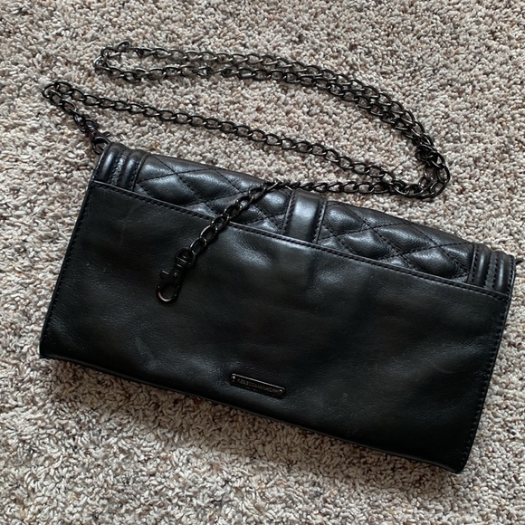 Rebecca Minkoff Quilted Love Clutch Cross Body Bag with black hardware - Picture 10 of 11